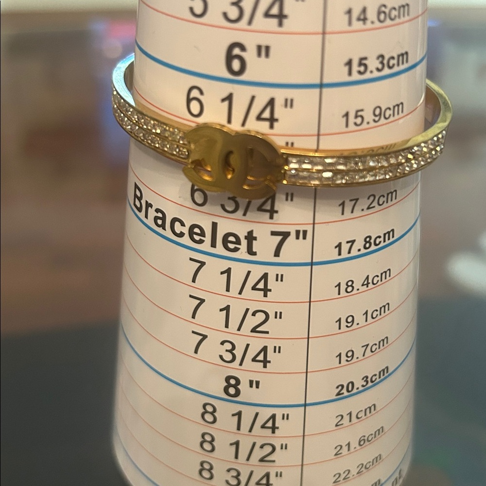 “iced Out”Gold toned and Silver Bracelet... - Picture 8 of 10